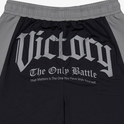 Victory Mesh 透氣網眼撞色籃球短褲 黑色(男女同款)