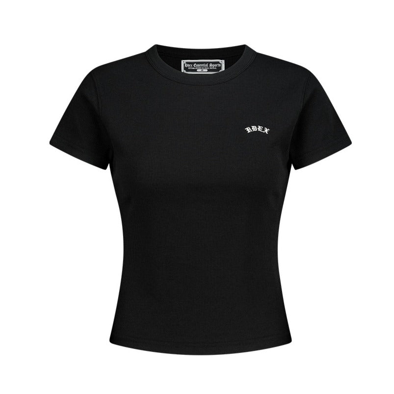 【新品預購】Essential Ribbed Relaxed Fit 運動上衣 黑色