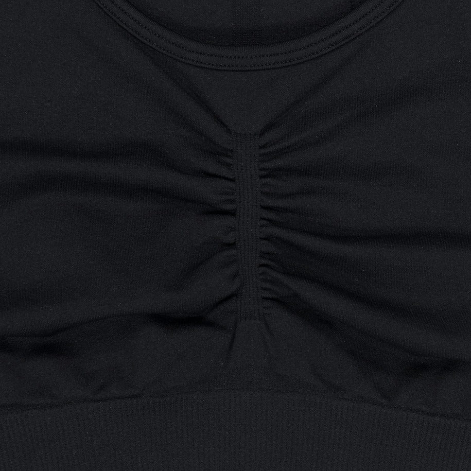 【新品預購】Jacquard Shirring 美背運動背心 黑色