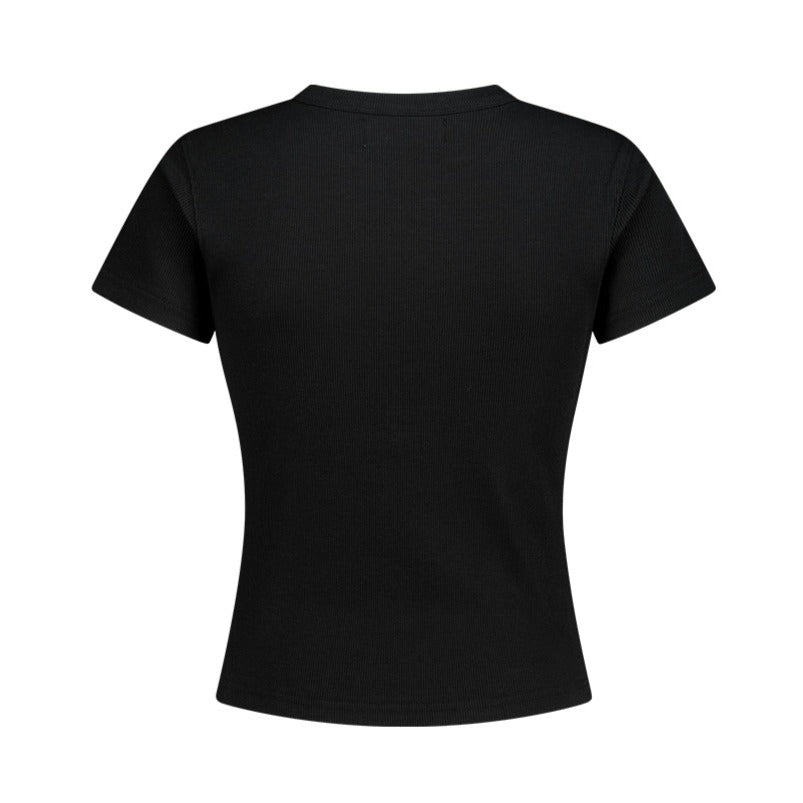 【新品預購】Essential Ribbed Relaxed Fit 運動上衣 黑色