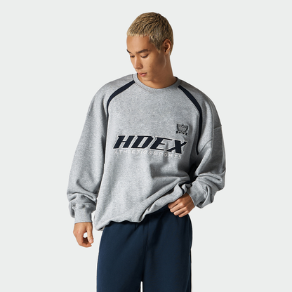 【早鳥優惠】Origin Color Block 滾邊撞色長袖上衣 麻花灰