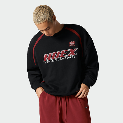 【早鳥優惠】Origin Color Block 滾邊撞色長袖上衣 黑色