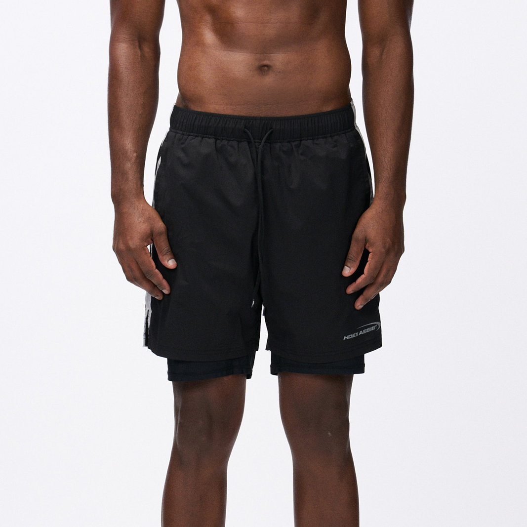 【新品早鳥優惠】Assist Active Running 滾邊運動短褲 黑色