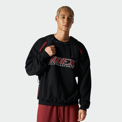 【早鳥優惠】Origin Color Block 滾邊撞色長袖上衣 黑色