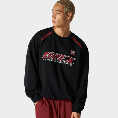 【早鳥優惠】Origin Color Block 滾邊撞色長袖上衣 黑色