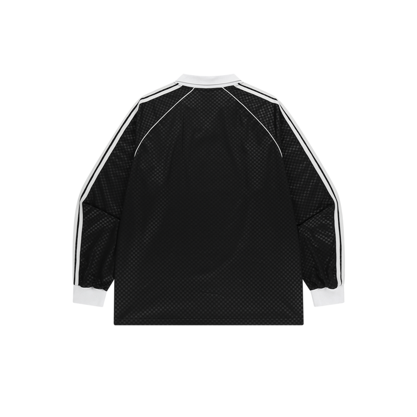 【早鳥優惠】Football Jersey 滾邊撞色長袖上衣 黑色(男女同款)