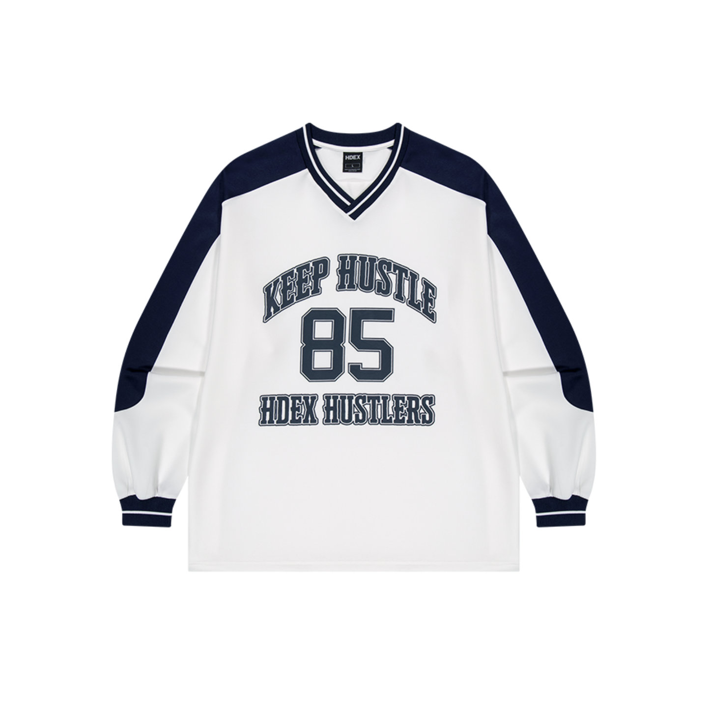 【早鳥優惠】Color Block Jersey 滾邊運動長袖上衣 白色(男女同款)