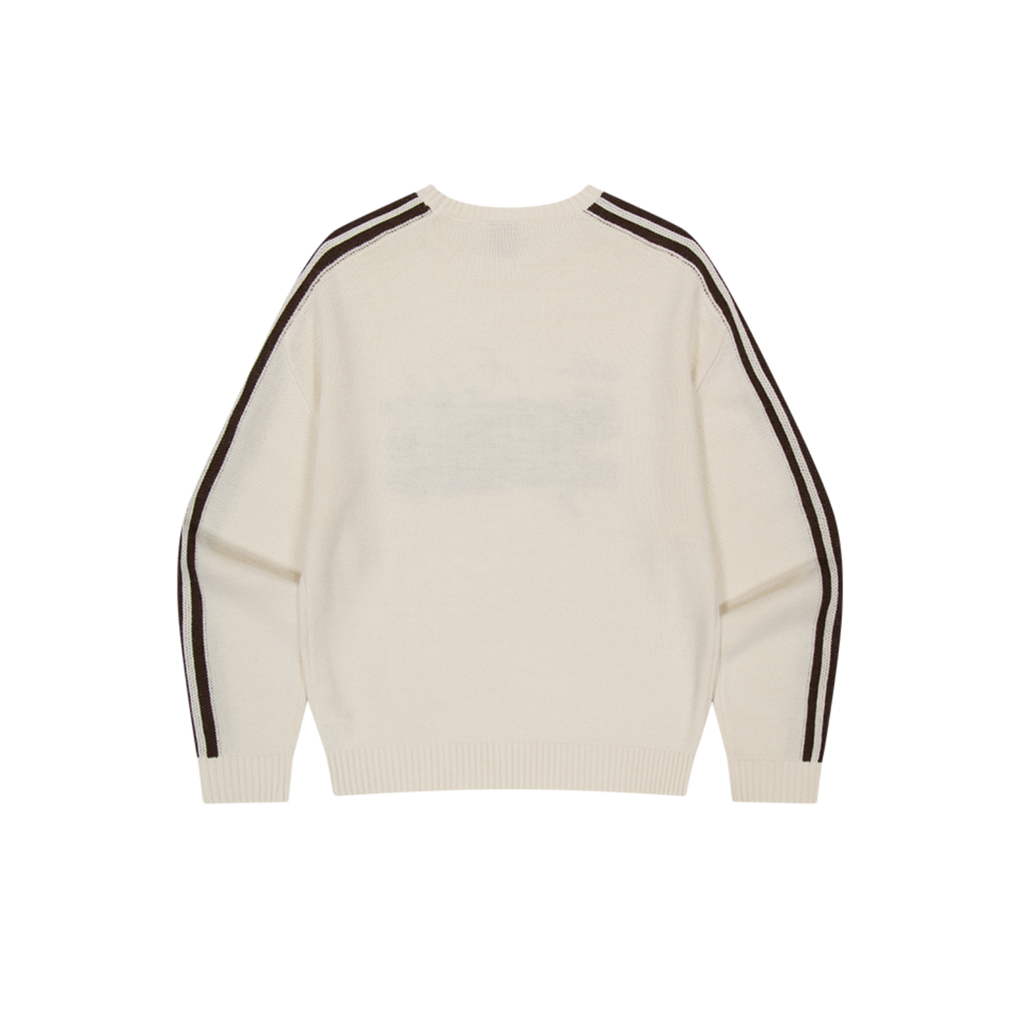 【早鳥優惠】Womens 滾邊休閒寬鬆混羊毛針織上衣 象牙白