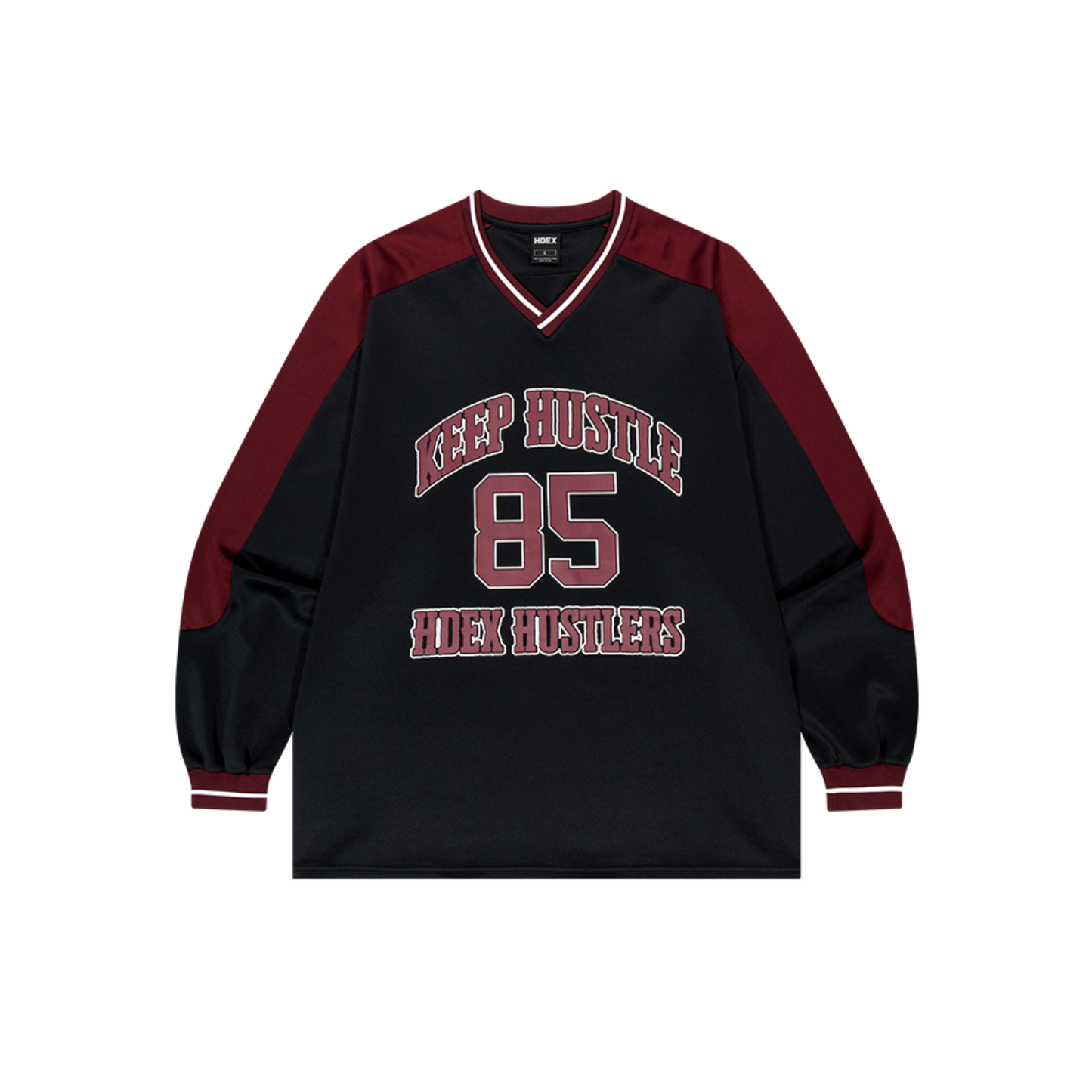 【早鳥優惠】Color Block Jersey 滾邊運動長袖上衣 黑色(男女同款)