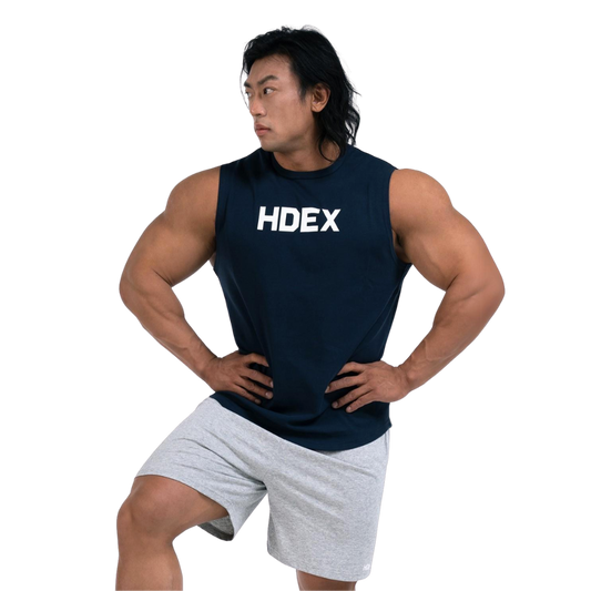 HDEX Main Logo 無袖訓練背心 深藍色