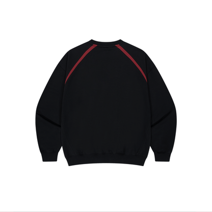 【早鳥優惠】Origin Color Block 滾邊撞色長袖上衣 黑色