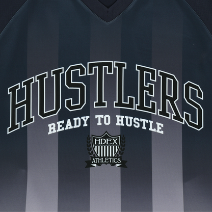 Stripe Jesrsey 漸層條紋運動長袖上衣 深藍色(男女同款)