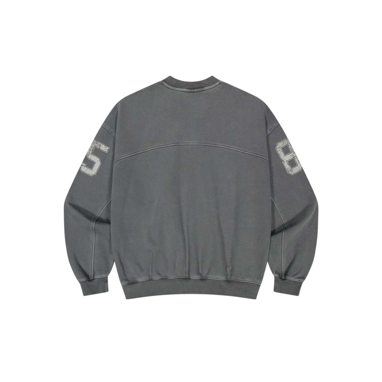 【早鳥優惠】Pigment Rugby 水洗復古風長袖上衣 鐵灰色