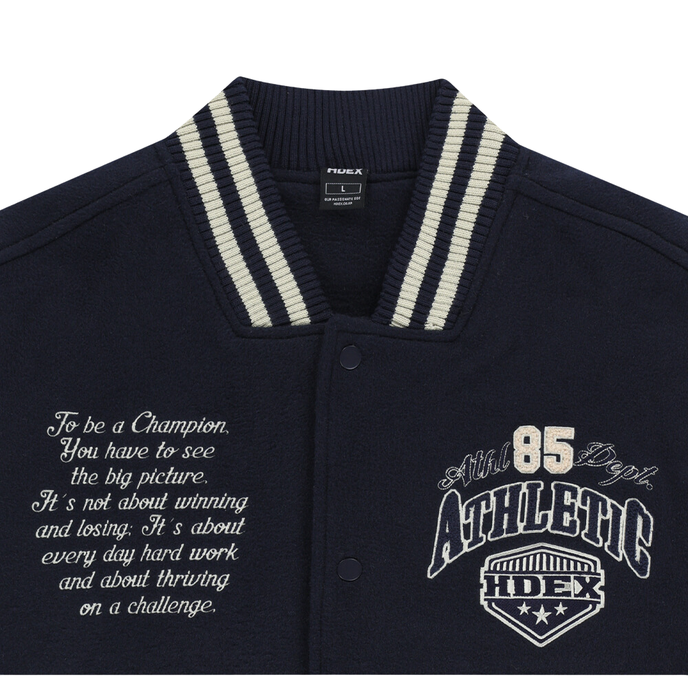 【秋冬新品預購】Always Champ Varsity 學院風棒球外套 深藍色