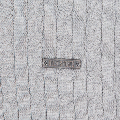 【早鳥優惠】Womens Cable 麻花針織短版連帽外套 麻花灰