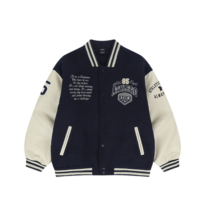 【秋冬新品預購】Always Champ Varsity 學院風棒球外套 深藍色