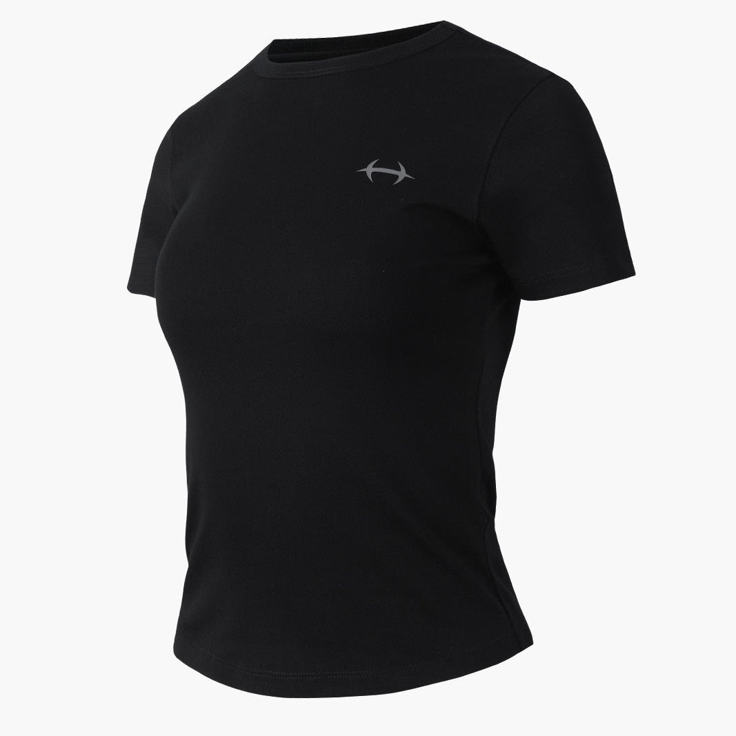 Womens Slim Fit 運動短袖上衣 白色