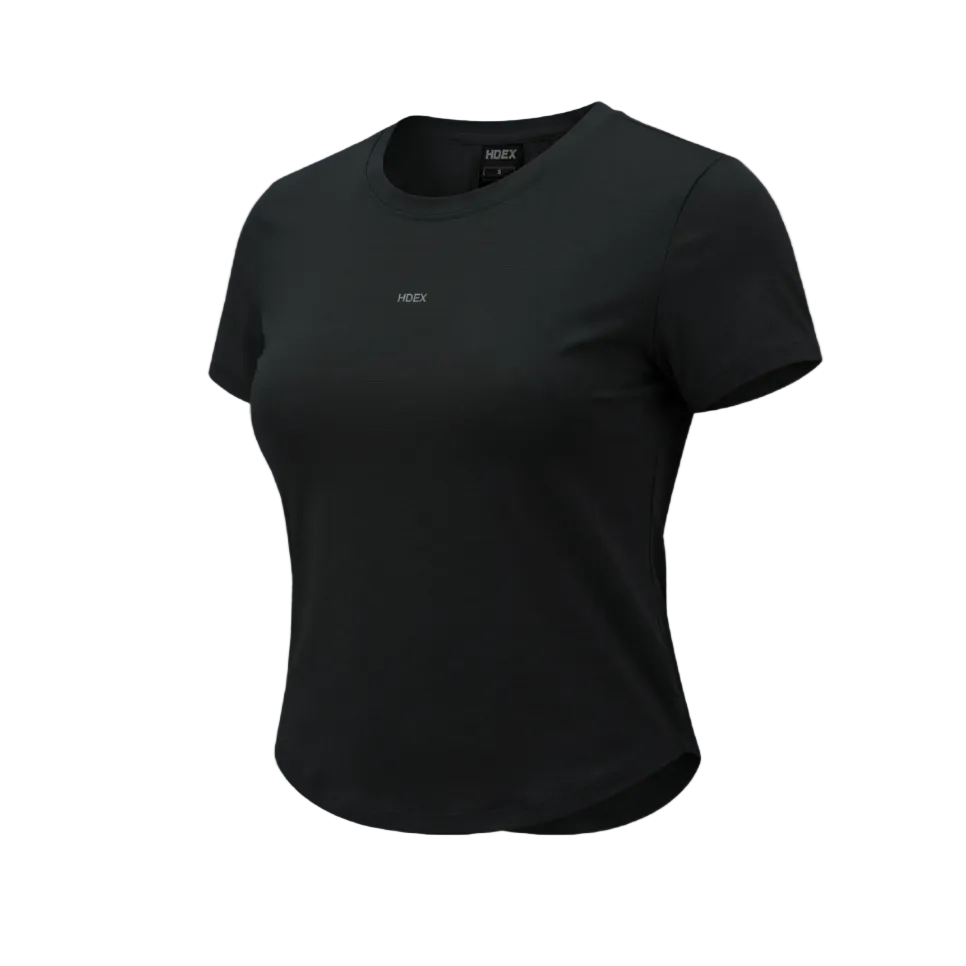 Women`s Velo Light 修身運動短袖上衣 黑色