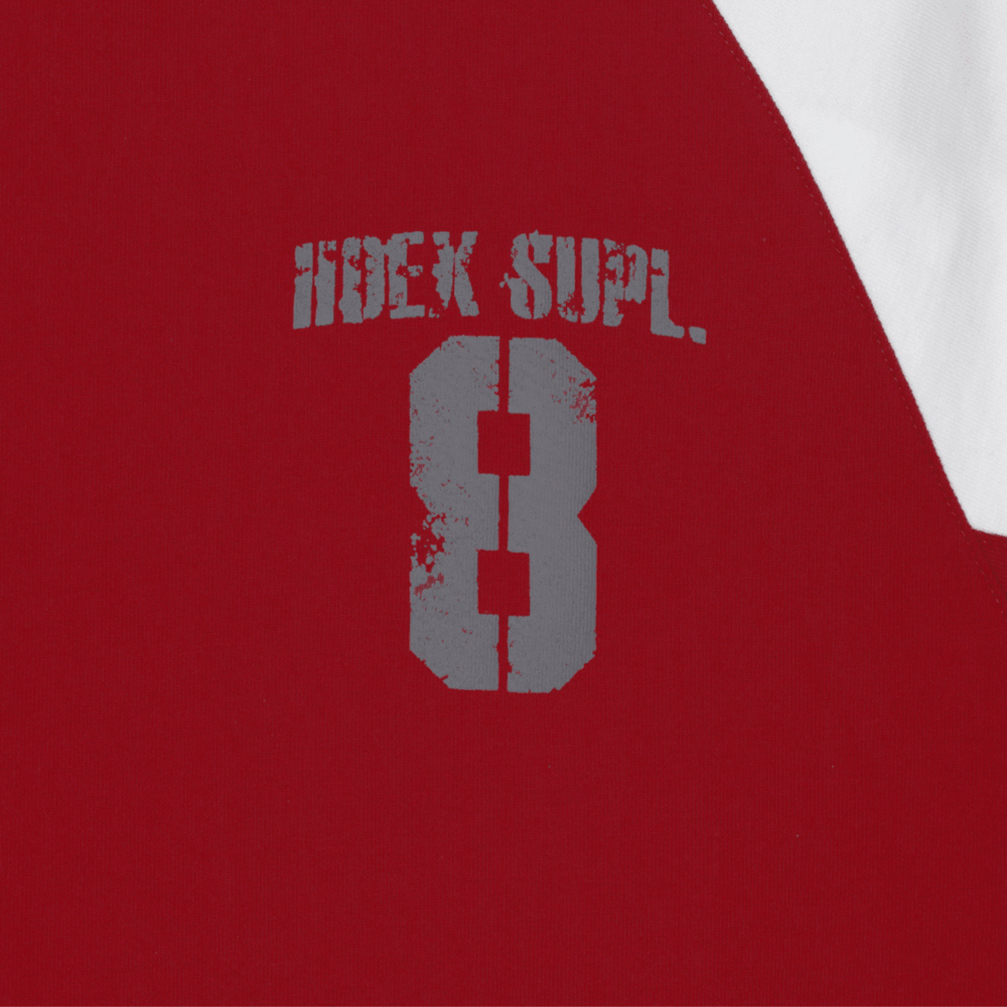 【新品早鳥優惠】Number 8 Raglan 滾邊撞色休閒純棉長袖上衣 暗紅色(男女同款)