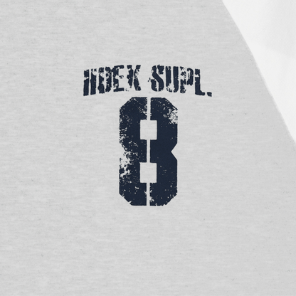 【新品早鳥優惠】Number 8 Raglan 滾邊撞色休閒純棉長袖上衣 麻灰白(男女同款)