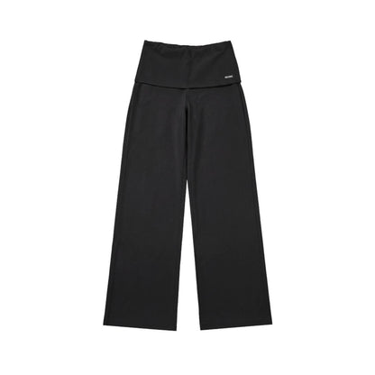 Supple Folding 寬鬆運動長褲 黑色