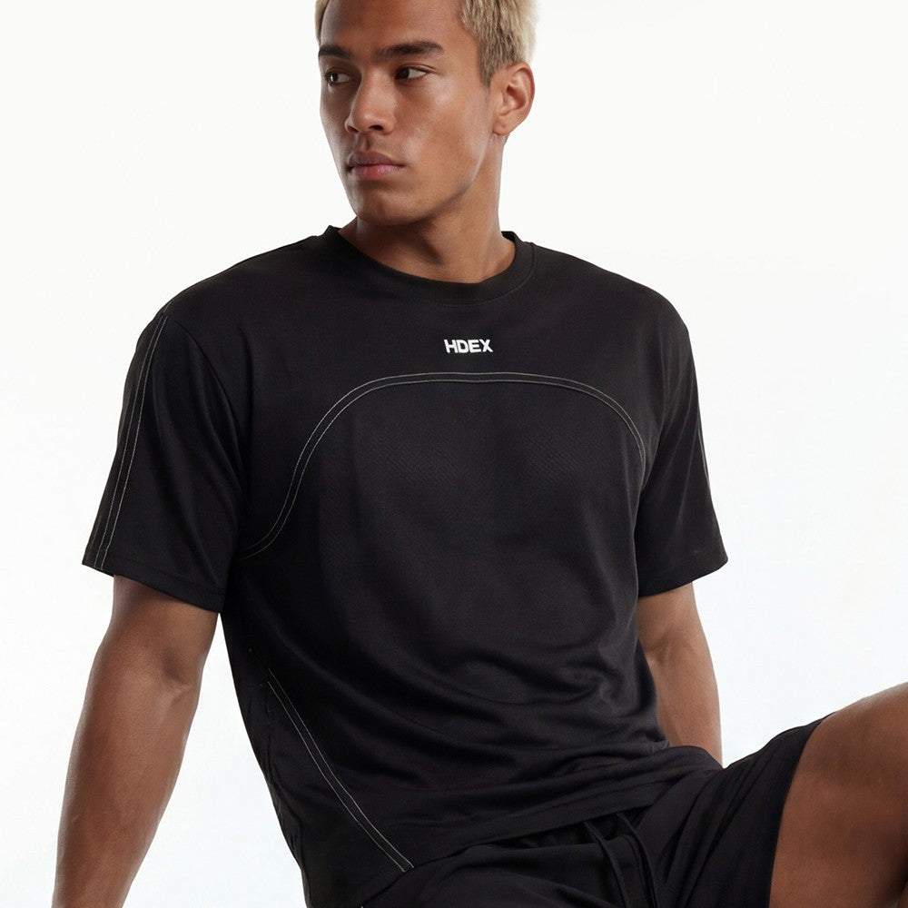 【新品早鳥優惠】EZ Stitch Kick 運動短袖上衣 黑色(男女同款)