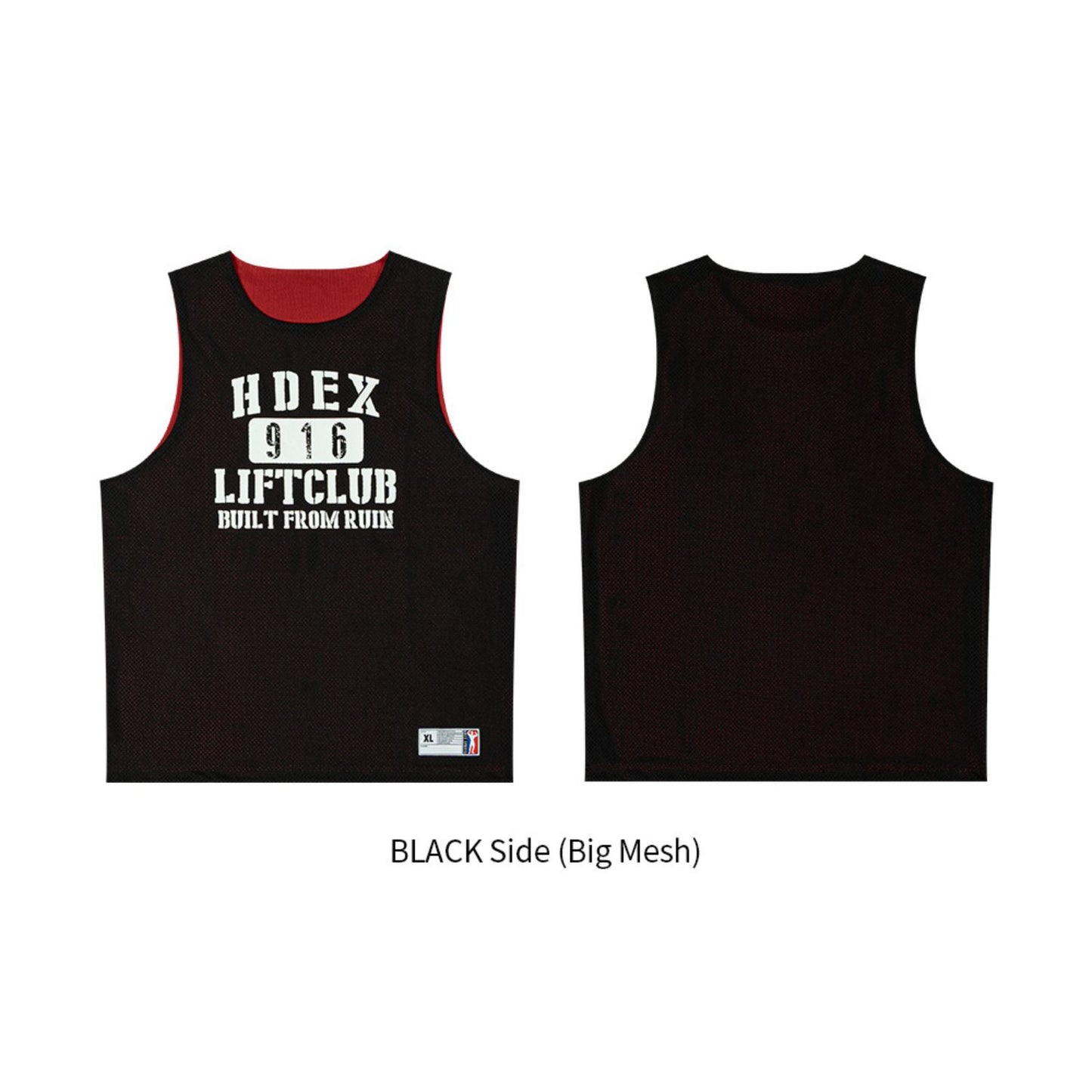 Mesh Reversible 透氣網眼運動背心 黑色