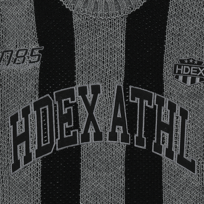 【早鳥優惠】Athletic Stripe 條紋撞色毛衣 黑色