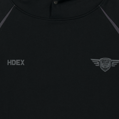 【早鳥優惠】Winged Logo Color Block 滾邊運動連帽上衣 黑色(男女同款)