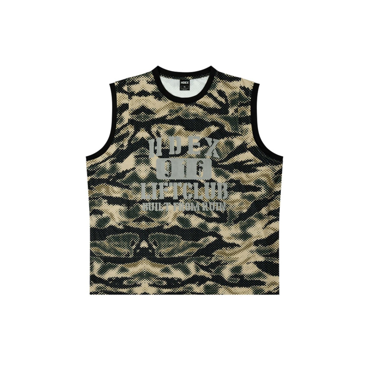 Lift Camo 透氣網眼運動背心 卡其迷彩