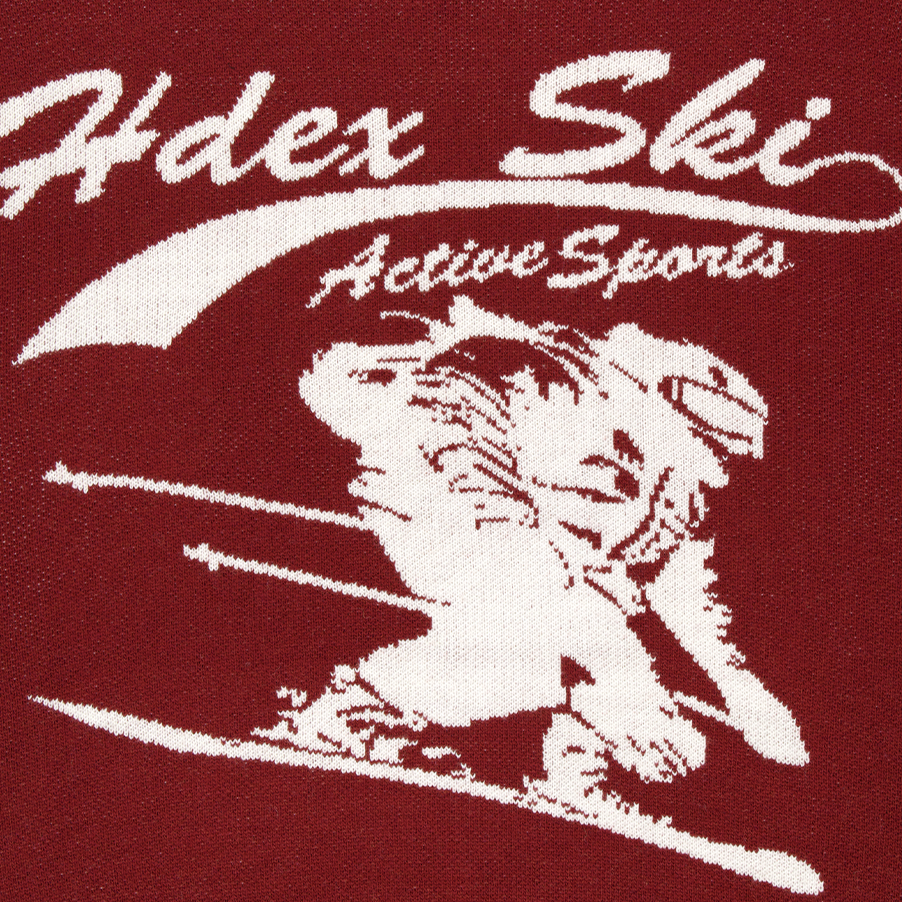 【早鳥優惠】Over Fit Ski  混羊毛針織毛衣 櫻桃紅(男女同款)