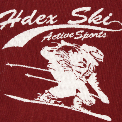 【早鳥優惠】Over Fit Ski  混羊毛針織毛衣 櫻桃紅(男女同款)