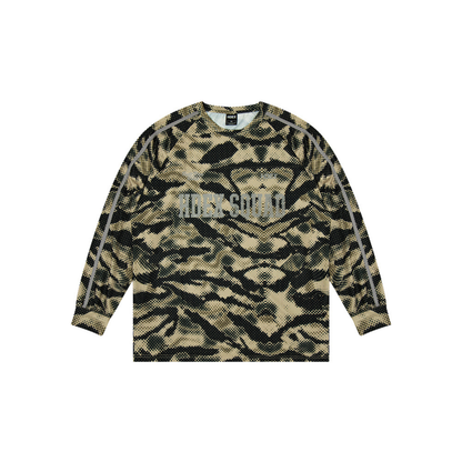 Squad Camo 透氣網眼運動長袖上衣 卡其迷彩