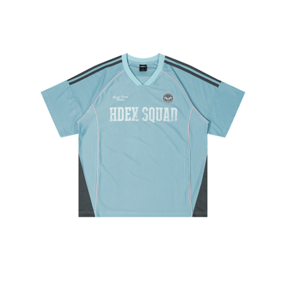 Squad Number 8 美式滾邊運動短袖上衣 W 天空藍
