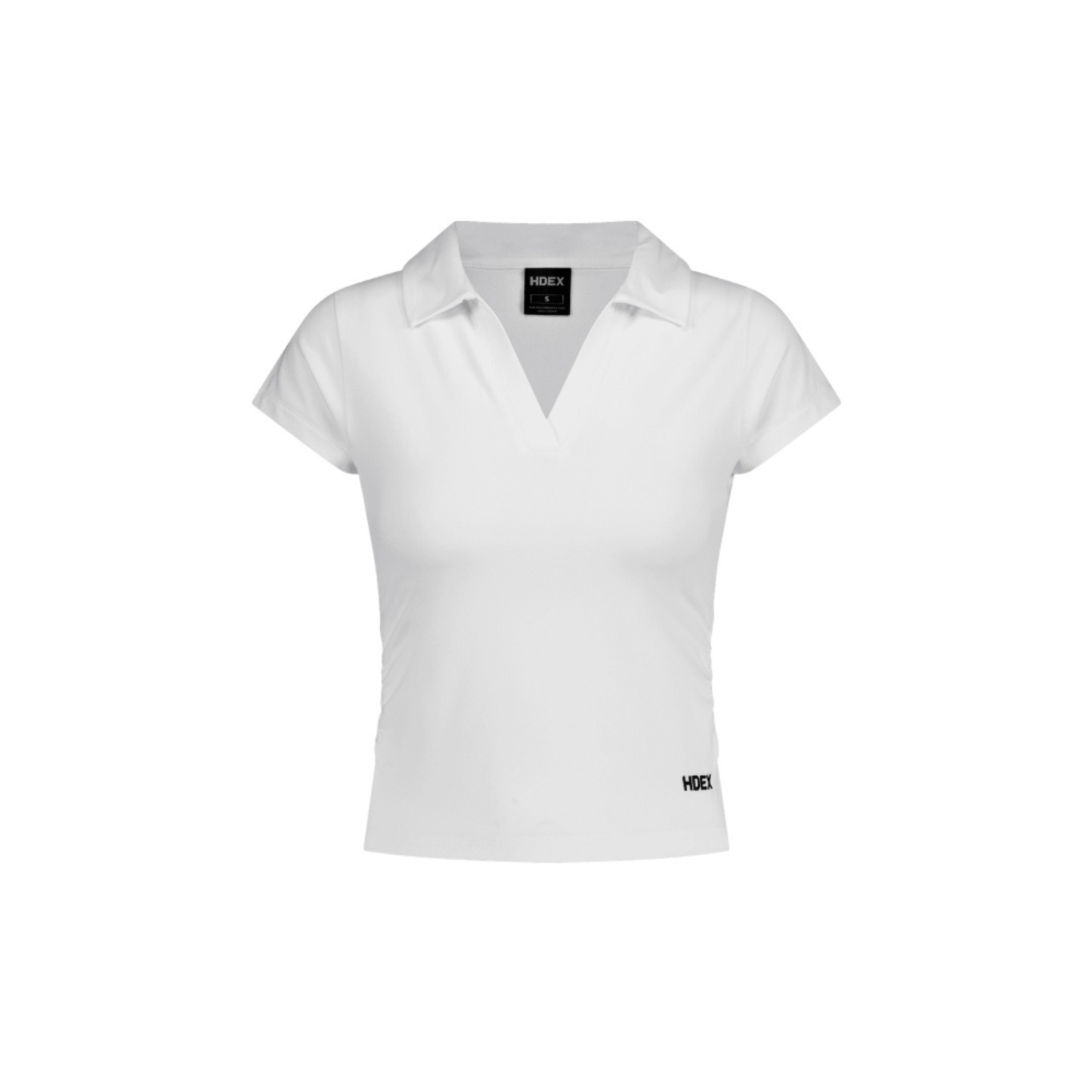 EZ Sculpt Pique V領短版運動短袖上衣 白色