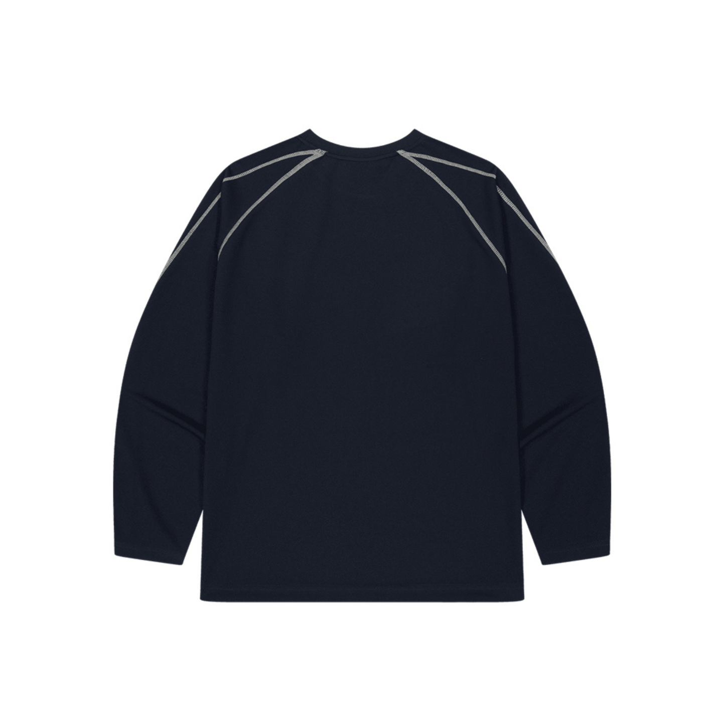 Active Mesh Stitch 滾邊透氣運動長袖上衣 海軍藍