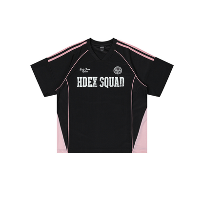 Squad Number 8 美式滾邊運動短袖上衣 W 黑色