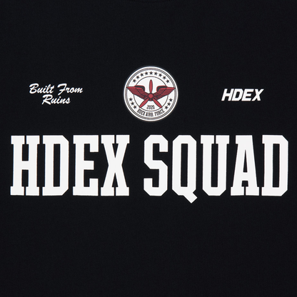 Squad 印花運動短袖上衣 黑色