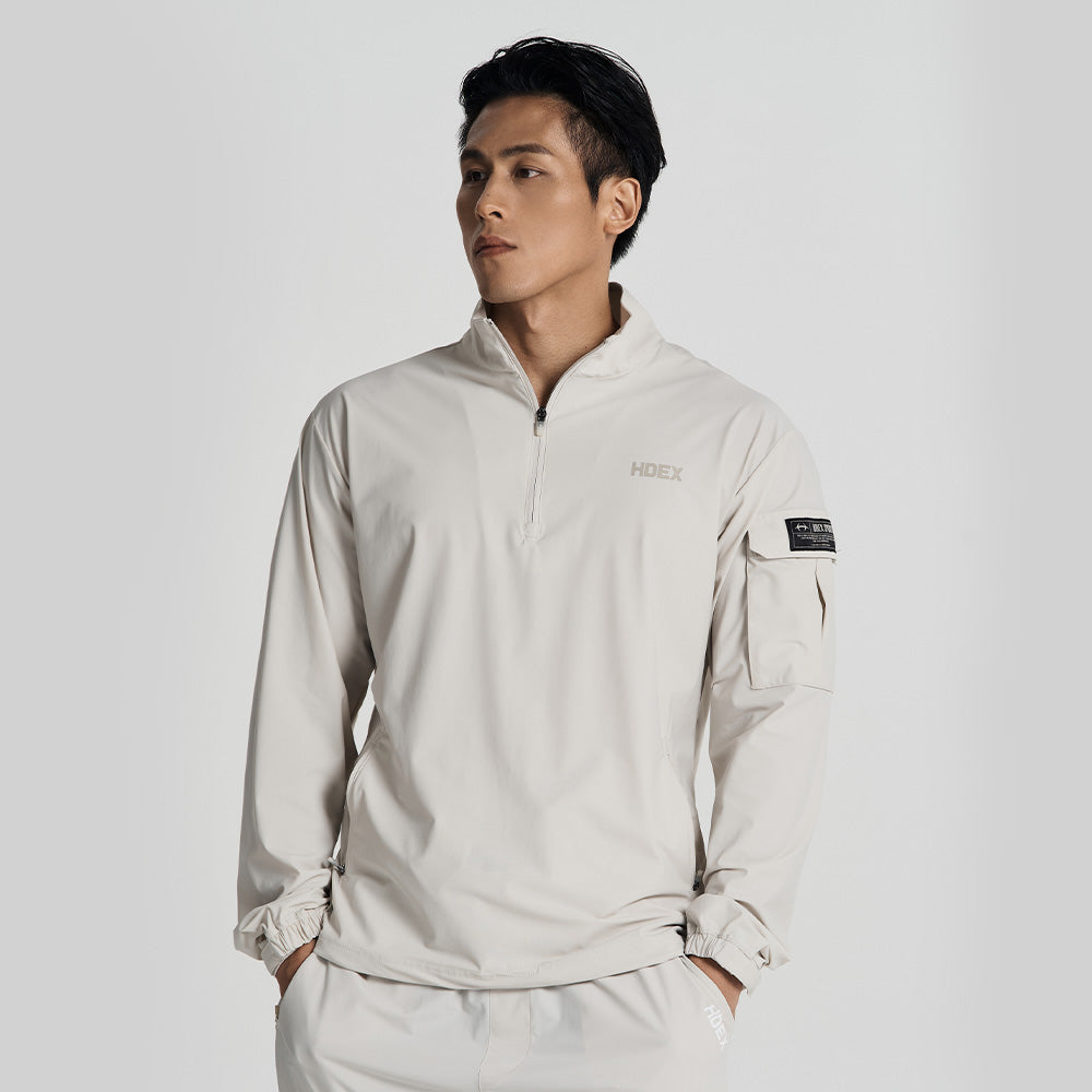 Active Essential 半拉鍊機能長袖運動上衣 米白色 – HDEX TAIWAN