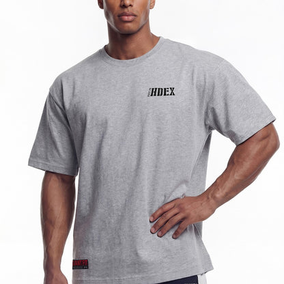 Core Small Logo Giant Fit 棉質短袖上衣 麻花灰