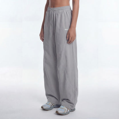 Womens Stich Curyed 尼龍運動長褲 灰色