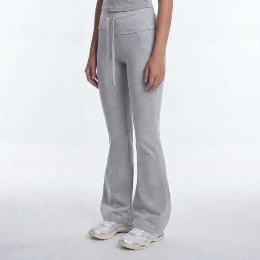 Sophie 修身運動喇叭褲 麻花灰