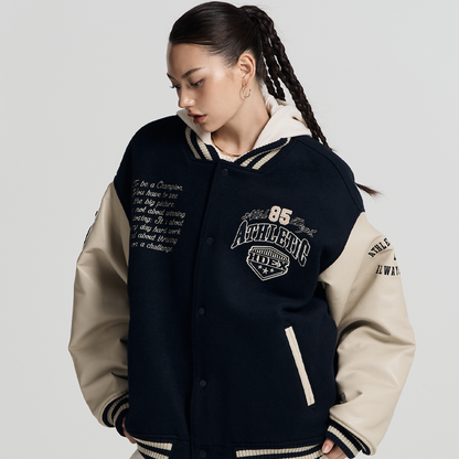 【秋冬新品預購】Always Champ Varsity 學院風棒球外套 深藍色