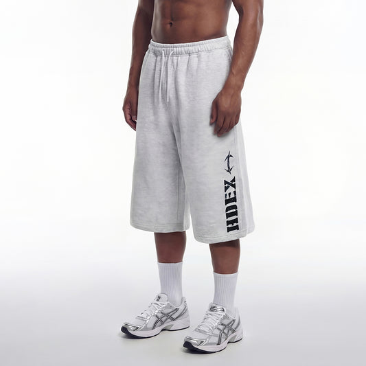 【新品早鳥優惠】Break Main Logo 百慕達運動短褲 麻灰白