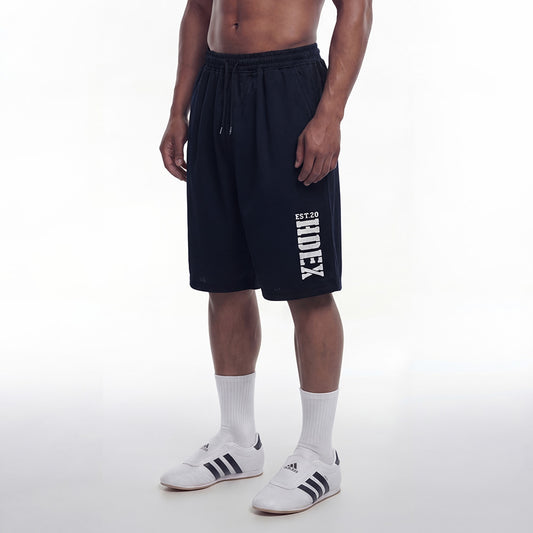 【新品早鳥優惠】Classic Pintuck 透氣網眼運動短褲 深藍色