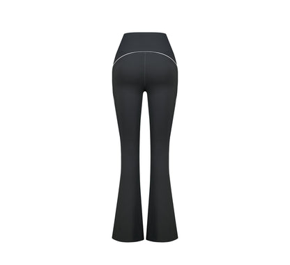 【新品預購】SUPPORT PIPING 喇叭修身運動褲 深灰色