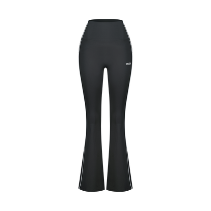【新品預購】SUPPORT PIPING 喇叭修身運動褲 深灰色