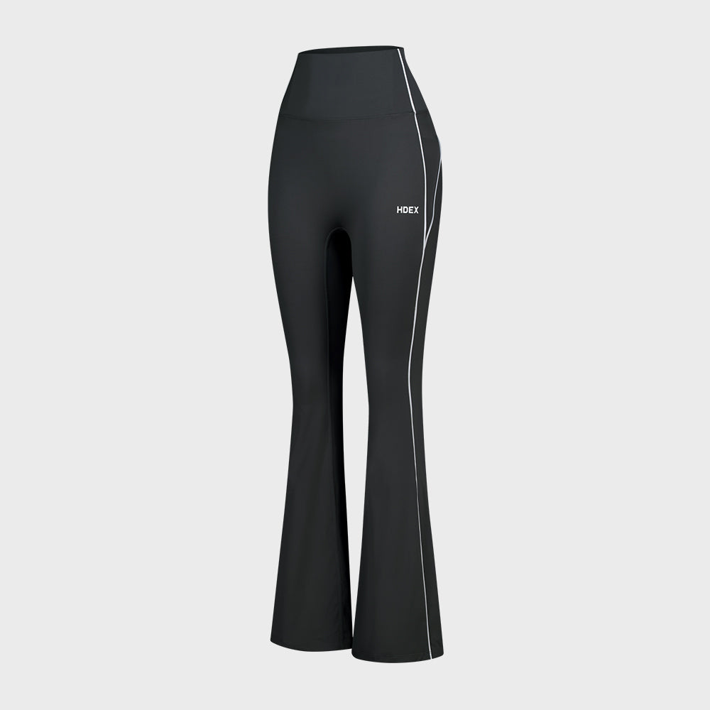 【新品預購】SUPPORT PIPING 喇叭修身運動褲 深灰色