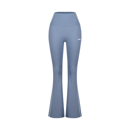 【新品預購】SUPPORT PIPING 喇叭修身運動褲 淺藍色
