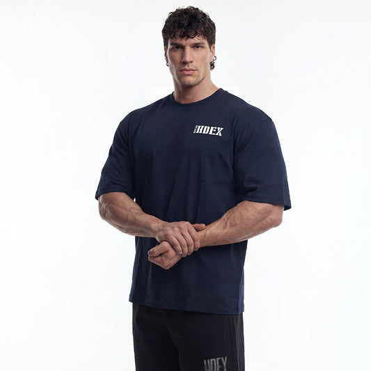 Core Small Logo Giant Fit 棉質短袖上衣 深藍色